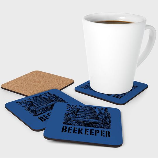 Vintage Bee Beekeeper Hive Coaster