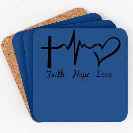 Faith Hope & Love Christians Coaster Cute Coaster Coaster