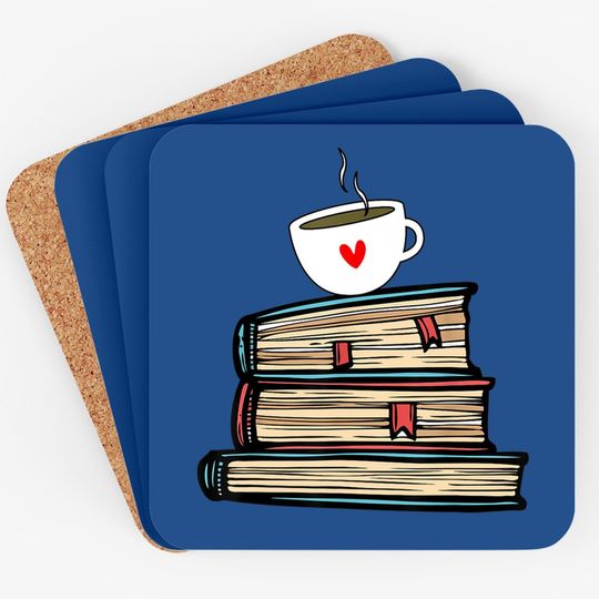 Tea Cup Book Lovers Gifts Book Coaster Cute Book Reader Coaster Coaster
