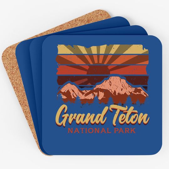 Vintage National Park Coaster Grand Teton National Park Coaster