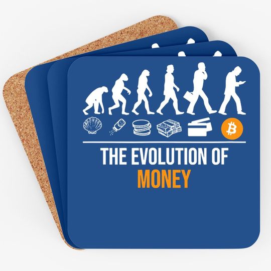 Bitcoin Coaster Evolution Of Money Coaster Cryptocurrency Coaster