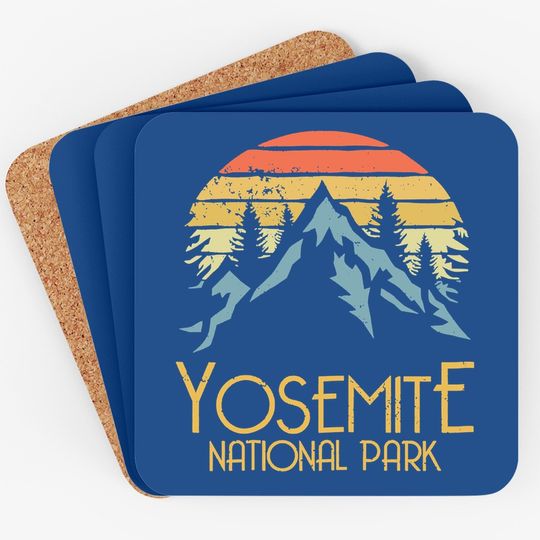 Vintage Yosemite National Park California Coaster