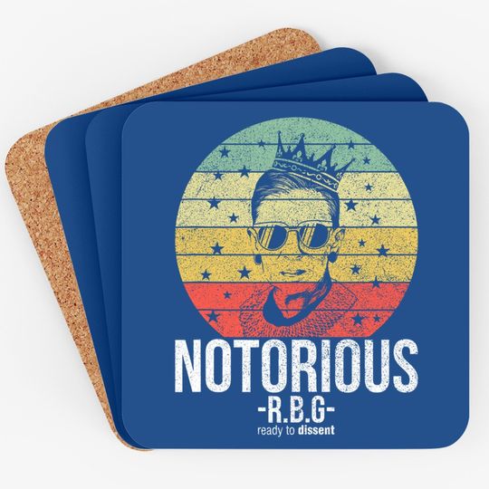 Notorious Rbg Ruth Bader Ginsburg Coaster Political Feminist Coaster