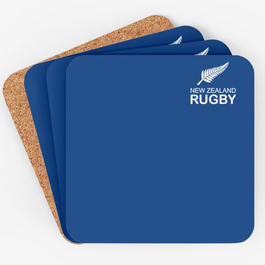 New Zealand Fern Rugby Fan  coaster