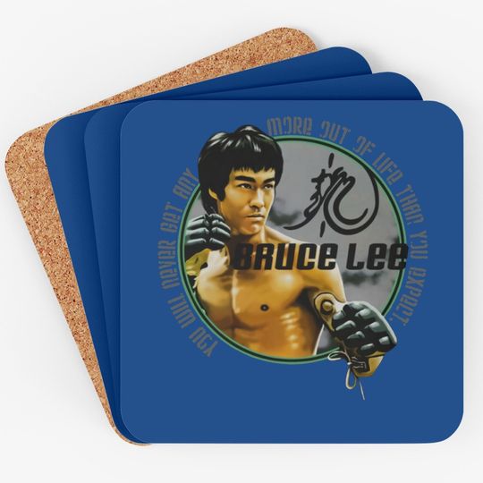 Bruce Lee Expectations Signature Quote Coaster