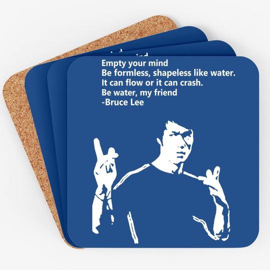 Bruce Lee Quote Kung Fu Karate Coaster