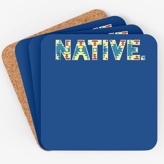 Native America Native American Indigenous Distressed Coaster