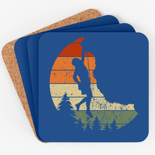 Retro Rock Climbing Vintage Climber Coaster