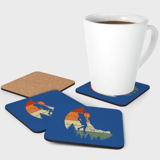 Retro Rock Climbing Vintage Climber Coaster
