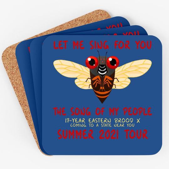 Brood X Cicada Mandala Summer 2021 Coaster