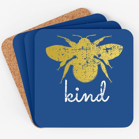 Vintage Be Kind - Bumblebee Bee Kind Kindness Coaster