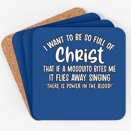 Christian Mosquito Joke Coaster
