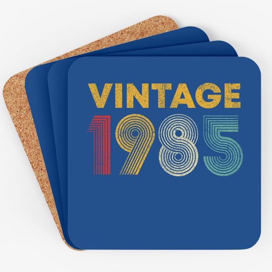Vintage 1985 36th Birthday Gift 36 Years Old Coaster