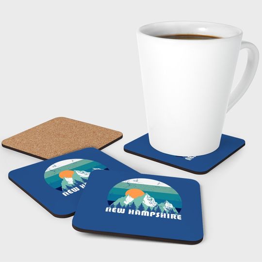 New Hampshire State Retro Coaster