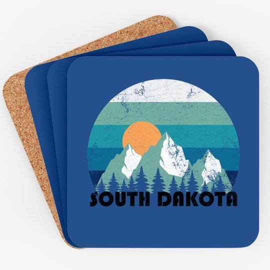 South Dakota State Retro Vintage Coaster