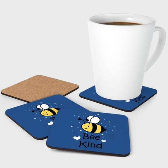 Be Kind Bumble Bee Cute Inspirational Coaster