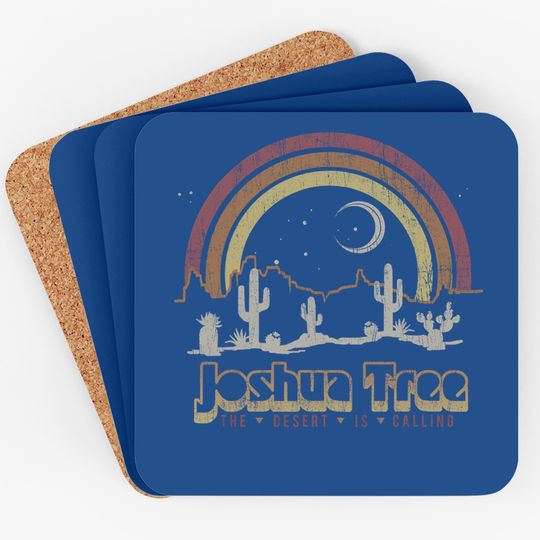 Joshua Tree Desert Rainbow Vintage Retro Outdoors Coaster