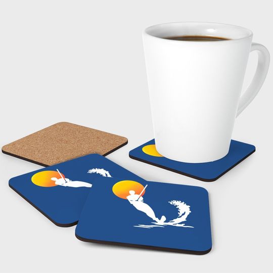 Water Skiing | Cool Surface Water Sport Lovers Gift Coaster