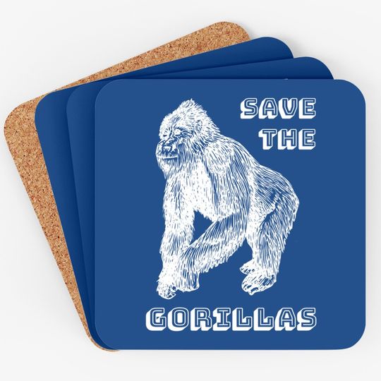 Vintage Save The Gorillas Africa Conservation Coaster