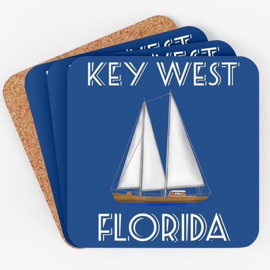 Key West Florida Fl Nautical Sailboat Sailing Coaster