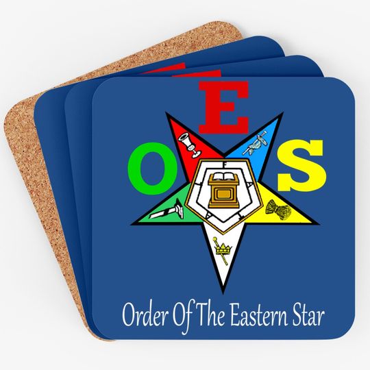 Oes Order Of The Eastern Star Logo Symbol Coaster