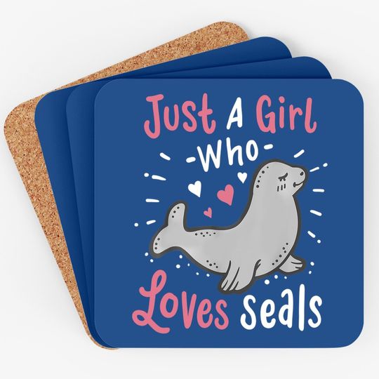 Seals Just A Girl Who Loves Seals Gift Coaster