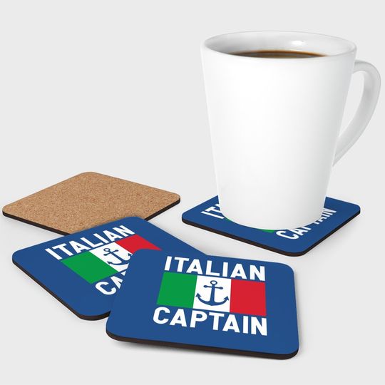 Flag Of Italy Italian Captain Coaster