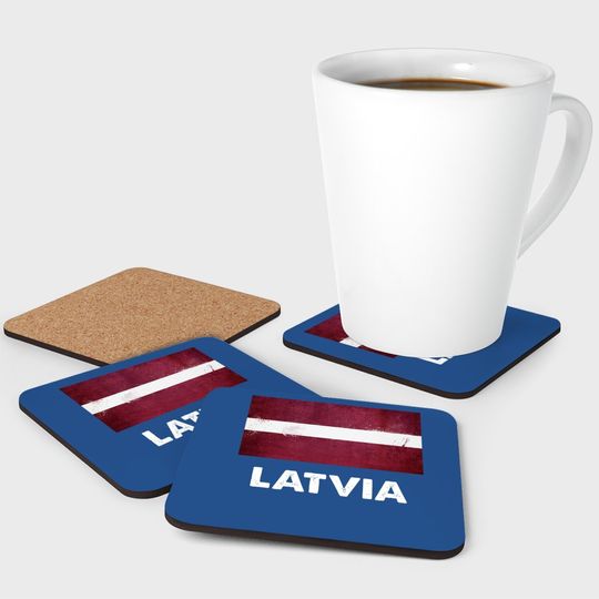 Latvia Flag Coaster