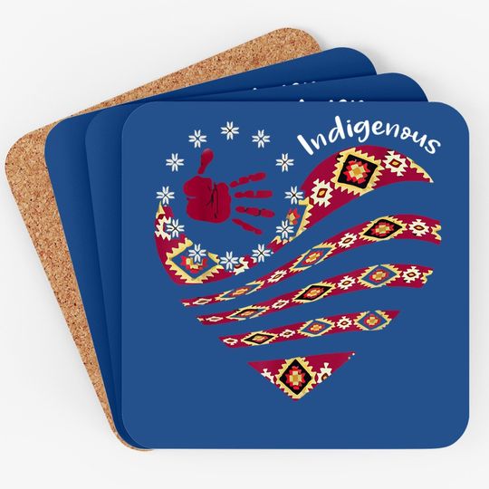 Indigenous Woman Native American Strong Coaster