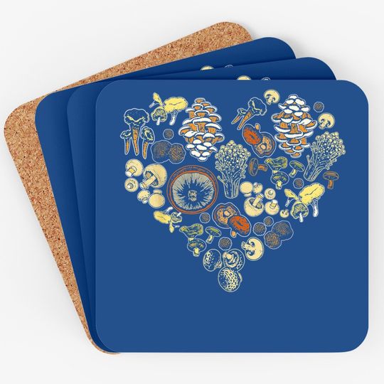 Mushrooms Hunting Foraging Design Fungi Coaster