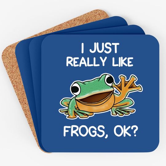 I Just Really Like Frogs Owner Lover Frog Gifts Coaster