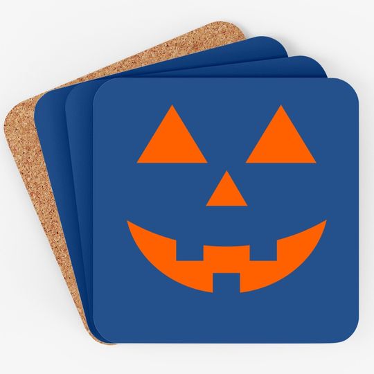 Spooky Jack O Lantern Halloween Party Pumpkin Patch Autumn Coaster