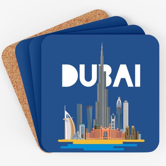 Illustration Of The City Of Dubai Coaster