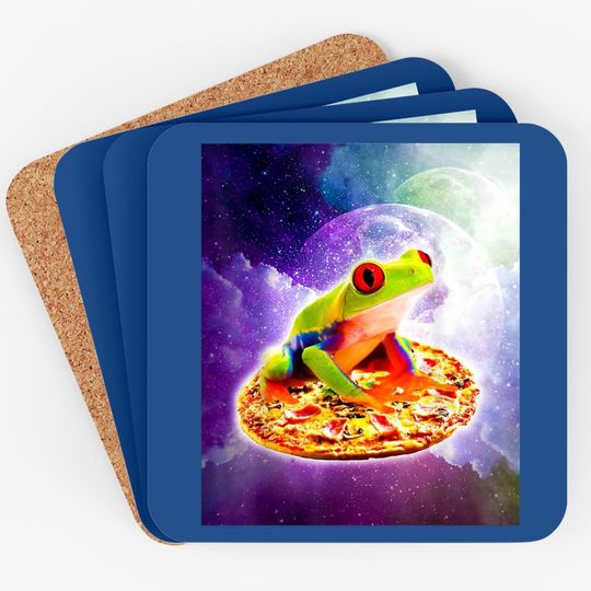 Red Eye Tree Frog Riding Pizza In Space Coaster