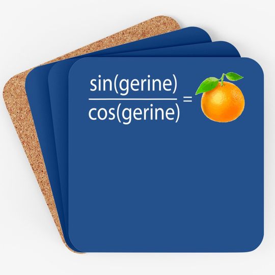 Tangerine Math Pun Coaster