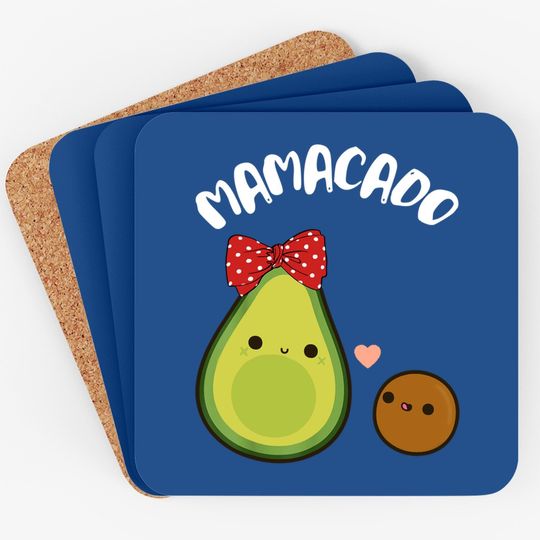 Mamacado  avocado Pregnant Mom Coaster