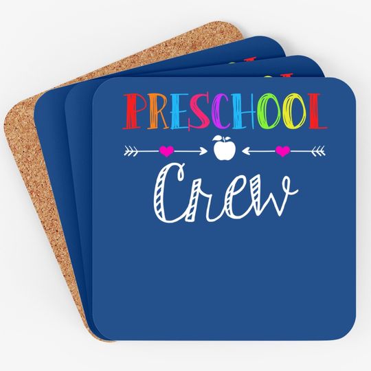 Preschool Crew Teacher First Day Of School Gift Coaster