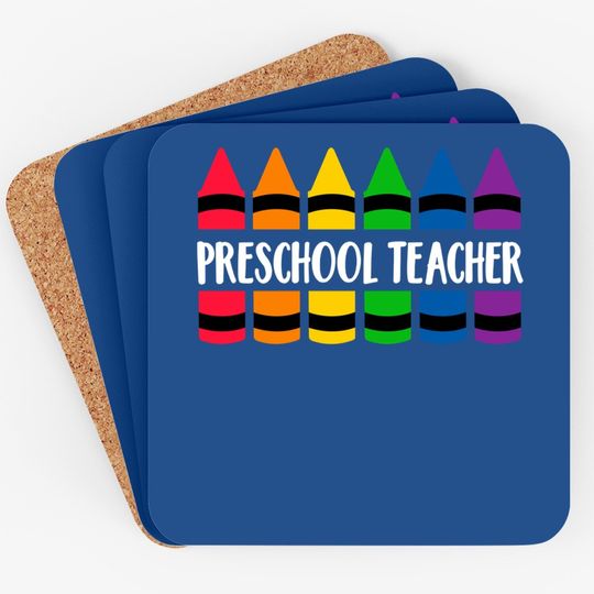 Preschool Teacher Teacher Crayon Coaster