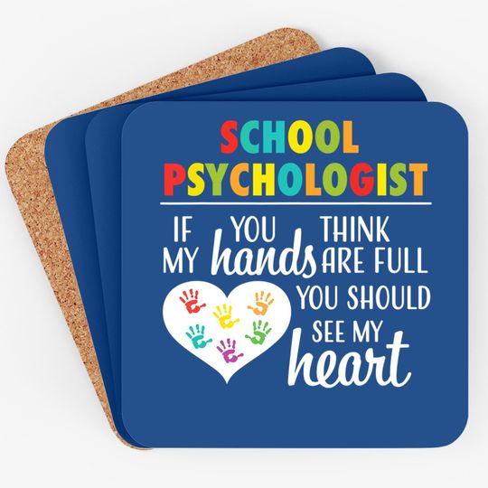 School Psychologist Heart Coaster
