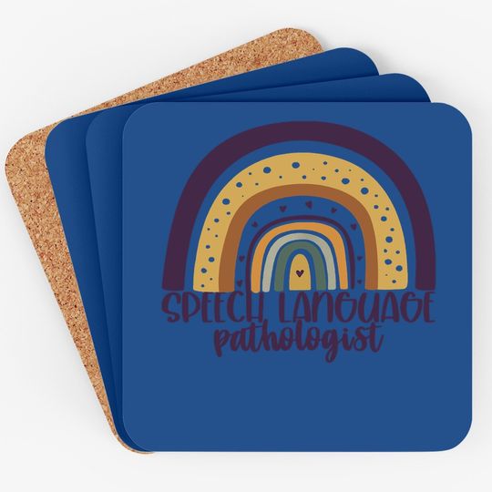 Speech Language Pathologist Rainbow Speech Therapy Coaster