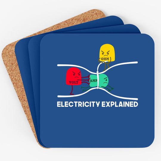 Electricity Explained Coaster I Teacher Nerd Coaster