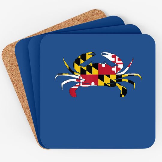 Maryland Crab State Pride Flag Coaster