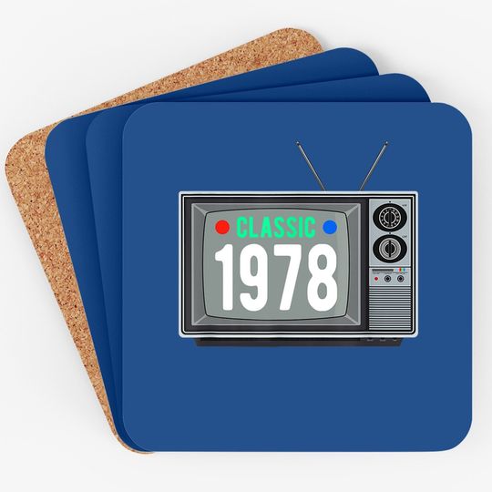 Classic 1978 Coaster Vintage Tv 43rd Birthday Gift Coaster Coaster