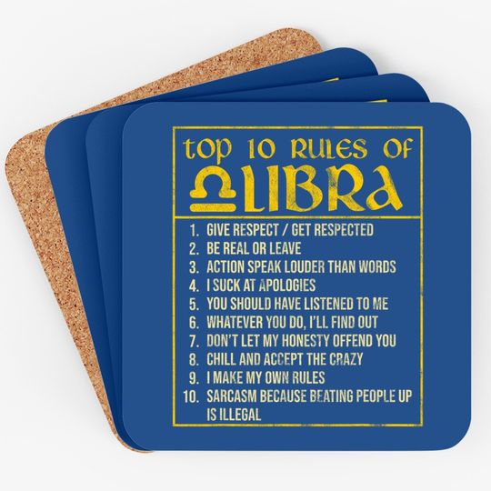 Top 10 Rules Libra Horoscope Birthday Coaster