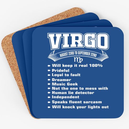 Virgo Facts Zodiac Sign Horoscope Coaster
