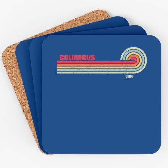Columbus Ohio City State Hometown Vintage Coaster