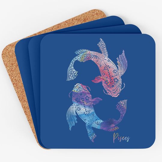 Pisces Zodiac Sign Coaster