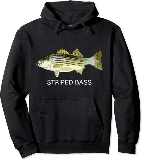 Striped Bass Freshwater Game Fish Pullover Hoodie