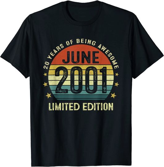 Discover Vintage June 2001 Limited Edition 20th Birthday T-Shirt