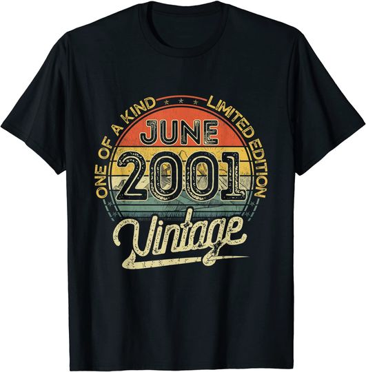 Discover Vintage June 2001 20th Birthday Gift T-Shirt